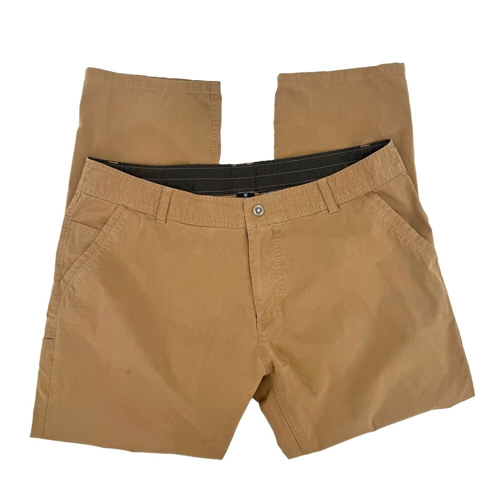 Kuhl SLAX Men’s 42x32 Brown Klassik Fit Straight Leg Stretch Chino Pants 5090